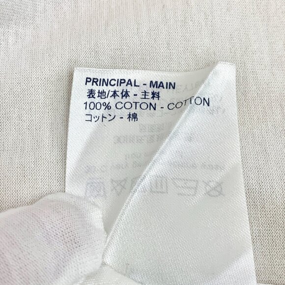 Louis Vuitton White Logo Print Cotton Round-Neck Short-Sleeve T-Shirt Size S Mad - Picture 4 of 8